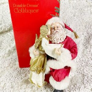 Possible Dreams Clothtique Santa Collection Santa With Angel
